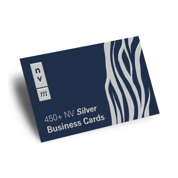 450gsm Business Cards Print - Velvet Laminate Metal Gold Silver