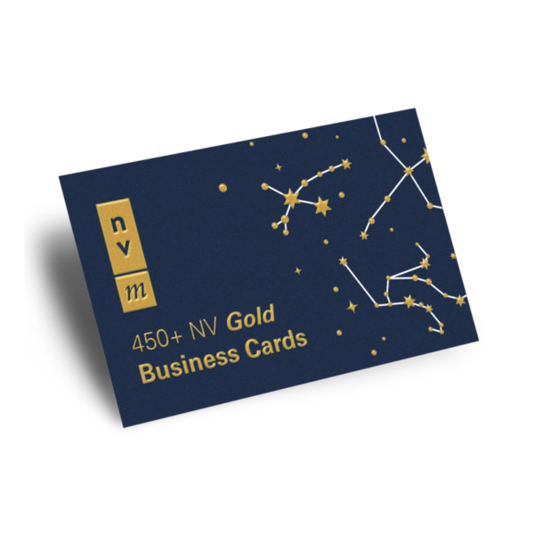 450gsm Business Cards Print - Velvet Laminate Metal Gold Silver
