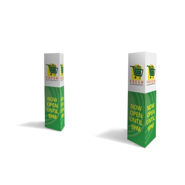 Signage & Display - Bollard Tri-fold Cover 3mm TEKflute
