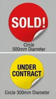 Sold Stickers - Real Estate circle Print