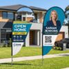 Real estate flags Real Estate Soft Signage – Teardrop Flags